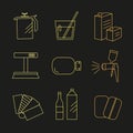 Icon set painterÃ¢â¬â¢s equipments